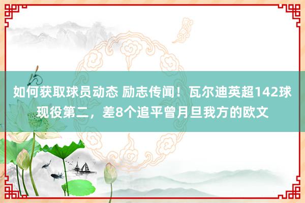 如何获取球员动态 励志传闻！瓦尔迪英超142球现役第二，差8个追平曾月旦我方的欧文