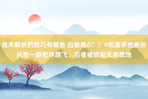 战术解析的技巧有哪些 凶狠貌😤凯塞多抢断孙兴慜一脚把球踢飞，后者被掀起无奈跪地