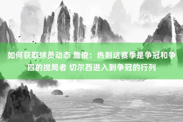 如何获取球员动态 詹俊：热刺这赛季是争冠和争四的搅局者 切尔西进入到争冠的行列